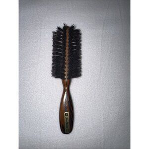 Vintage Pure Boar Bristle Hair Brush Mahogany Stained Wood Block Handle Austria